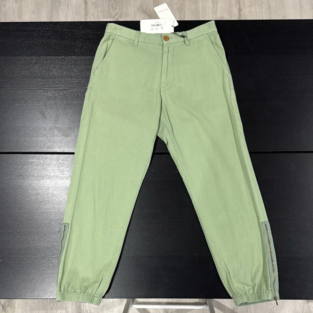 Gucci Green Cotton Embroidered Logo Pants Gucci Band - 30